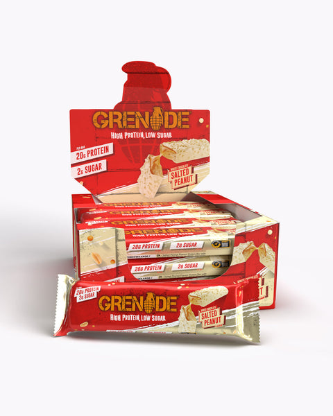 GRENADE WHITE CHOCOLATE SALTED PEANUT PROTEIN BAR 60G